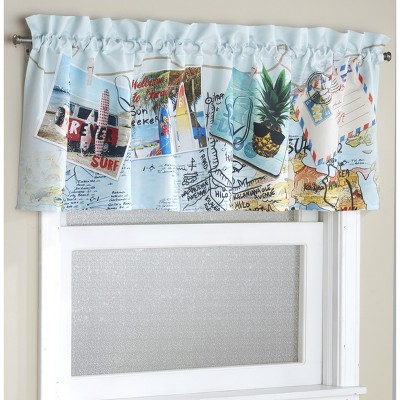 Lakeside Huntington Beach Window Valance with Rod Pocket - Coastal Window Accent