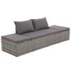 vidaXL Lounge Bed Gray and dark gray Polyethylene rattan - 2 of 4