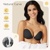 Niidor Strapless Sticky Bra for Women Sticky Bust Silicone Adhesive Bra Invisible Push up Lift Bra for Backless Dress with Nipple Covers - 2 of 4