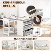 4 In 1 Kids Art Table and Chair Set,Craft Large Storage Desk With Portable Art Supply Organizer, Drawing Desk, Kids Activity and Study Table - 4 of 4
