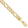 Black Bow Jewelry Men's 8.75mm, 14k Yellow Gold, Flat Figaro Chain Bracelet - 3 of 4