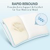 HEYCUZI Pillow Queen Size Set of 1 for Sleeping, Fluffy Down Alternative Microfiber and Memory Foam Fill,Breathable Hotel Pillows (High) - 4 of 4