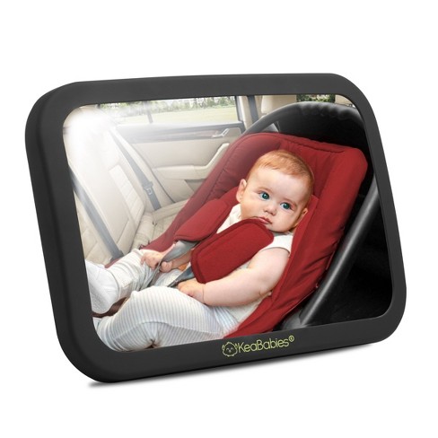 KeaBabies Large Shatterproof Baby Car Mirror - image 1 of 4