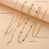4-Piece Cross Necklace Set for Women, Bohemian Bead & Pearl Y-Pendant Layered Collection - 3 of 4