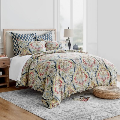 Happy Multicolor Cotton Rectangular Throw Pillow