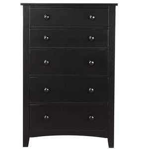 Sapphtopaz Modern Dresser with 5 Drawers, Tall Chest of Drawers with Round Handles, Retro Closet Organizers and Storage for Bedroom, Hallway - 1 of 4