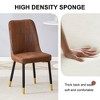 Sapphtopaz Modern Dining Chairs PU Upholstered Living Room Chairs with Metal Legs Mid-Back Chair for Kitchen, Dining Room - 3 of 4