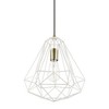 Livex Lighting Knox 1 - Light Pendant in  Textured White/Antique Brass - 2 of 4