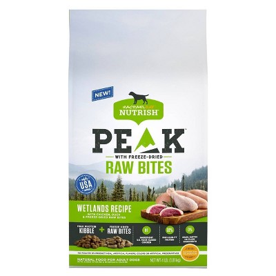 peak raw bites dog food