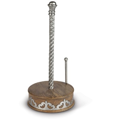 GG Collection Wood and Metal Inlay Heritage Collection Paper Towel Holder