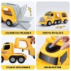 Skirfy 7 in 1 Construction Carrier Truck Transport Car Toys with Light and Sound, 6 Pull Back Cars, Vehicles Toys for Kids - 4 of 4