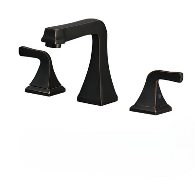 BWE 8 in. Widespread Double Handle Bathroom Faucet With Pop-up Drain Assembly