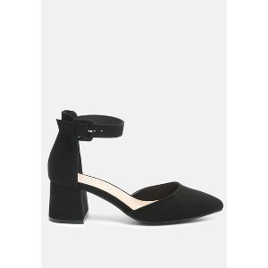 Nymph Faux Leather Low Block Heel Sandals - 1 of 4