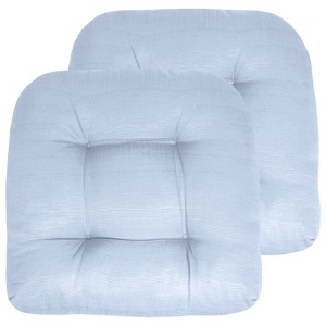 Patio Cushions Outdoor Chair Pads Thick Fiber Fill Tufted 19" x 19" by Sweet Home Collection® - 1 of 4