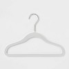 5pk Kids' Flocked Hangers White - Brightroom™: Velvet Baby & Toddler Clothes Hangers, 1 Year Warranty - 2 of 4