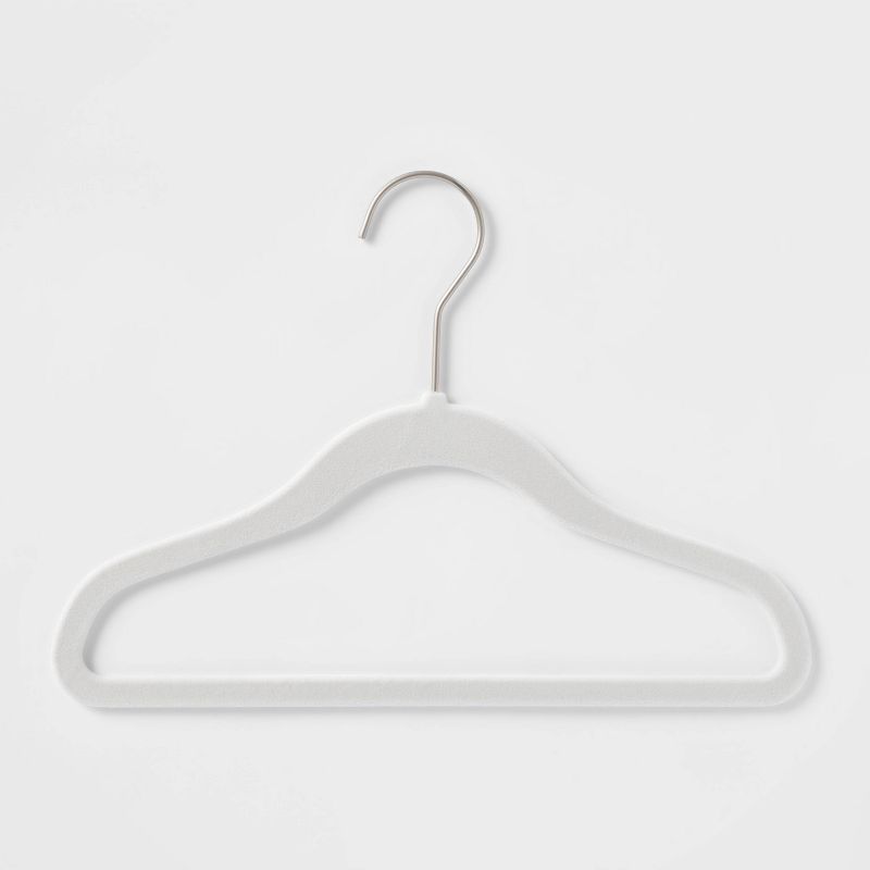 5pk Kids&#39; Flocked Hangers White - Brightroom&#8482;, 2 of 5