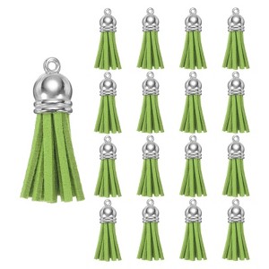 Unique Bargains PU Leather Craft Bracelets Jewelry Making Keychain Tassels 200 Pcs - 1 of 4