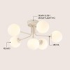 JONATHAN Y Olivier Parisian 24" 6-Light Globe Modern Industrial Iron Bistro LED Semi Flush Mount - 3 of 4