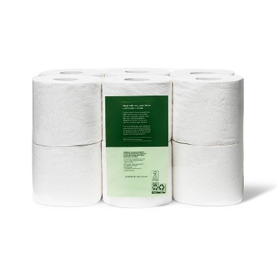 100% Recycled Toilet Paper - 12 Rolls - Everspring™