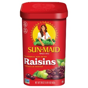 Sun-Maid California Sun-Dried Raisins Canister - 20oz - 1 of 4