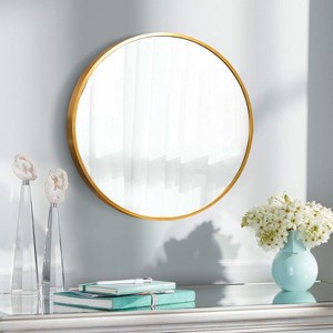 Dovelina Round Metal Framed  Wall Mirror Bathroom Vanity Mirror - 1 of 4