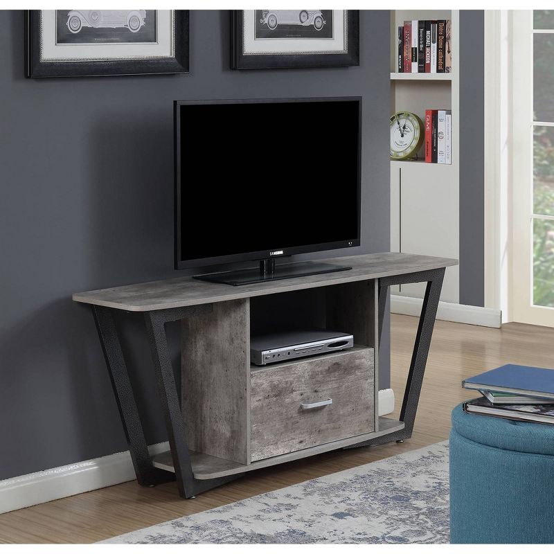Graystone 1 Drawer TV Stand for TVs up to 60" with Shelves - Breighton Home, 2 of 4