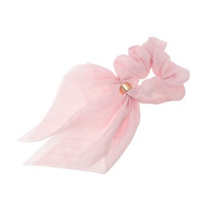 Unique Bargains Silver Wire Bow Scrunchies 1 Pc - 1 of 4