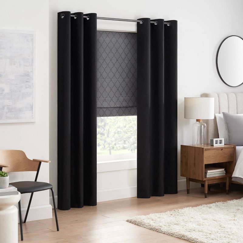 Darien Ogee 100% Total Blackout Cordless Roman Blind and Shade - Eclipse, 5 of 11