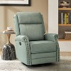 Irene 30.5" Wide Genuine Leather Manual Recliner with Rolled Arms | ARTFUL LIVING DESIGN - 2 of 4