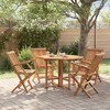 vidaXL Outdoor Dining Set Natural Teak Solid Teak Wood Medium Foldable - 2 of 4