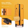 3 Piece Expandable Luggage Set,Hardshell Luggage Sets with Spinner Wheels & TSA Lock,Lightweight Carry on Suitcase Lavender - 4 of 4