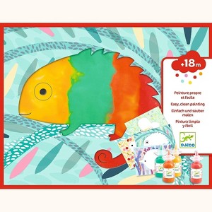 DJECO My First Painting Petit Barbouille Mess-Free Painting Set, Includes 4 Washable Paints, Ages 18+ Months - 1 of 4