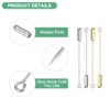 Unique Bargains Brooch Stick Pins Copper Long Needle with Stopper Ends for DIY - 2 of 4