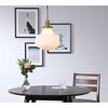 Elegant Lighting Lyle 1 light Brass and frosted white glass pendant - 2 of 4