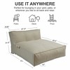 Evita Outdoor Bean Bag Lounger, Comfy Foam, Cover Removeable, Washable and Water-Resistant for Pool, Deck, Backyard-57*47.3*31.5 Inch, Beige - 3 of 4