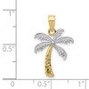 Black Bow Jewelry 14k Yellow Gold and White Rhodium Palm Tree Pendant - 4 of 4