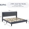 DobleePy Full Upholstered Bed Frame with Headboard, Platform Bed with Wood Slats, No Box Spring Needed, Easy Assembly - 2 of 4