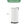 Round Trash Can, 8 Gal/30L Stainless Steel Waste Bins, Soft-Close Lid, Step-on Garbage Bin, Recycle Bins - 2 of 4