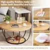 Hrinhom 31.5"W Round Coffee Table,  2 - Tier Modern Accent Center Table with Metal Frame - 4 of 4
