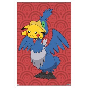 Trends International Pokémon - Pikachu and Cramorant Framed Wall Poster Prints - 1 of 4