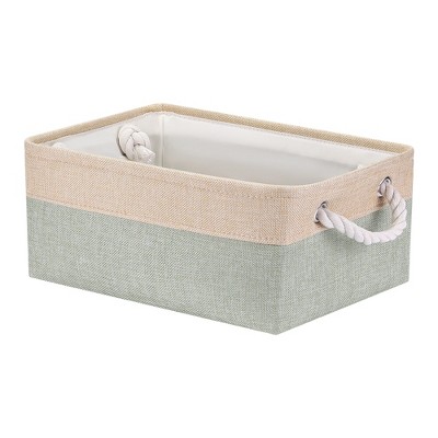 Unique Bargains Fabric Collapsible Storage Organizer Basket with Handles