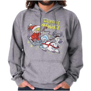 Dennis The Menace Winter Sleigh Ride Hoodie Sweatshirt Women Men Brisco Brands - 1 of 4