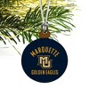 Marquette University Golden Eagles Mini Small Tiny Wood Christmas Tree Holiday Ornament - 3 of 4
