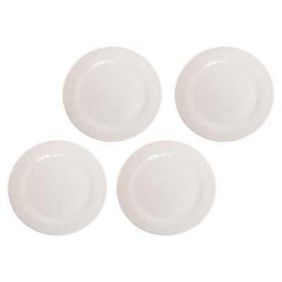 C&F Home Snowflake Border Christmas Dinner Plate Set of 4