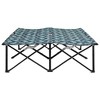 vidaXL Two Person Folding Sun Lounger Leaf Print Steel - 3 of 4