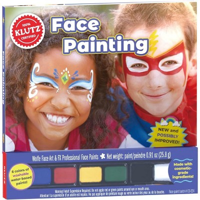 Klutz Face Painting Kit, Includes 6 Water-Based Paints & Idea Cards, Ages 6 And Up