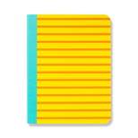 80 Sheets Composition Notebook College Ruled Yellow Orange - up & up™