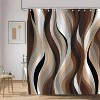 LunaLulinlk Brown Abstract Shower Curtain - 2 of 4