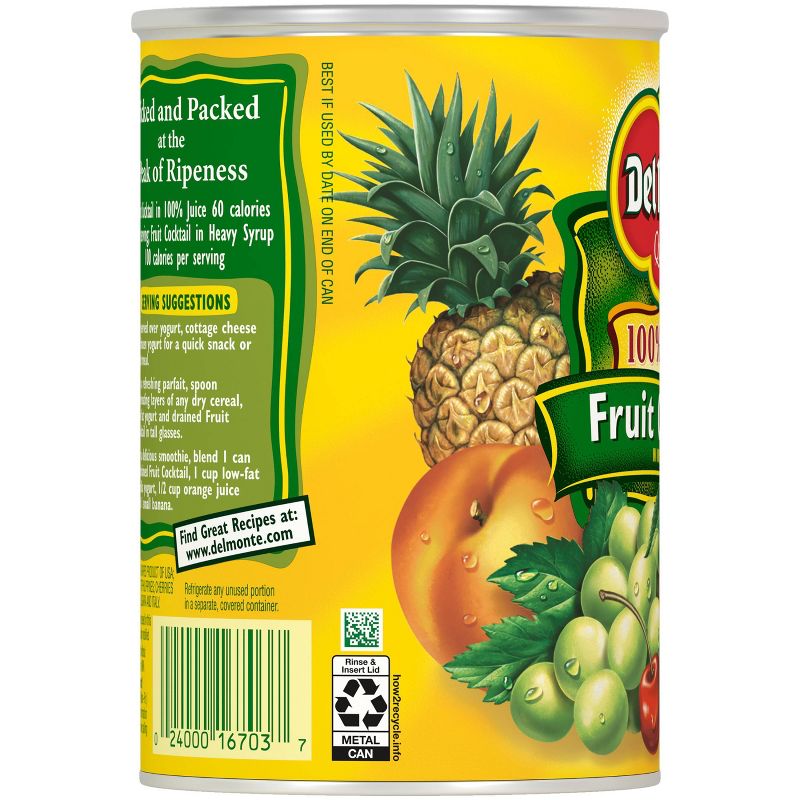 Del Monte Fruit Cocktail in 100% Real Juice - 15oz, 5 of 7