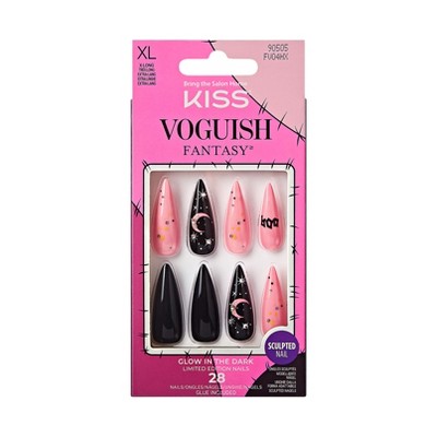 Kiss Products Voguish Fantasy Fake Nails - Fright Night - 31ct : Target